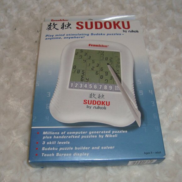 Sudoku Handheld Game with Touch Screen Display by Nikoli New Sealed - Picture 2 of 5